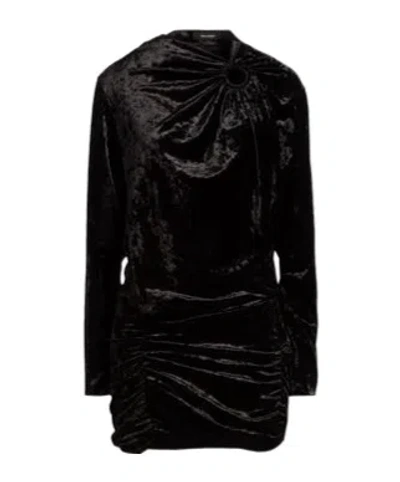 Isabel Marant Fashion Slim-fit Velvet Dress In Black