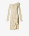 Isabel Marant Fatene Draped Midi Dress In Gray