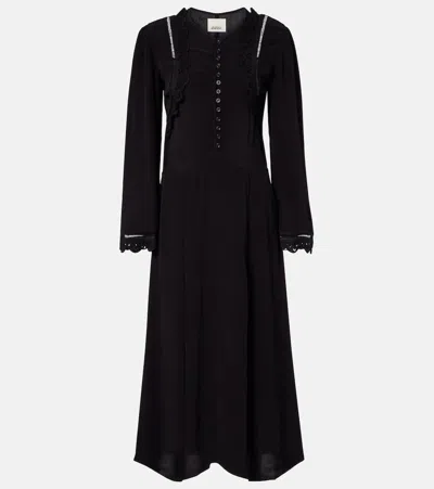 Isabel Marant Faustina Broderie Anglaise Maxi Dress In Black