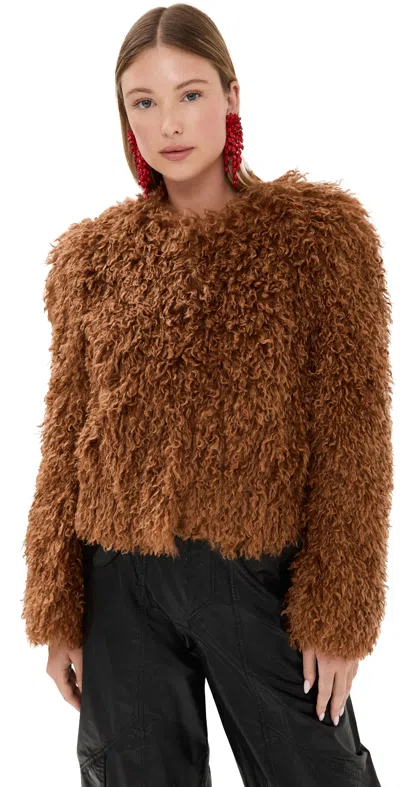 ISABEL MARANT FAUSTINE COAT CINNAMON