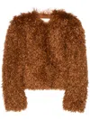 Isabel Marant Faustine Faux Fur Jacket In Brown