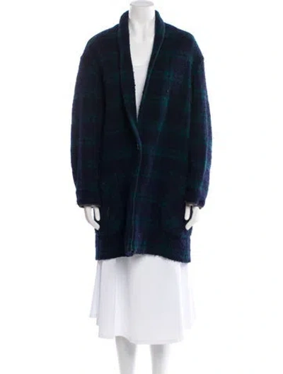 Pre-owned Isabel Marant Faux Fur Coat In Blue