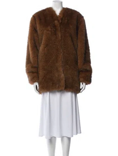 Pre-owned Isabel Marant Faux Fur Coat In Brown