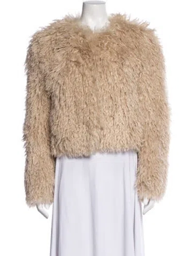 Pre-owned Isabel Marant Faux Fur Faux Fur Jacket In Neutral