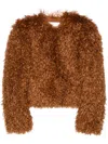 Isabel Marant Faustine Faux Fur Jacket In Brown