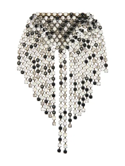Isabel Marant Faye Crystal-embellished Brooch In Metallic