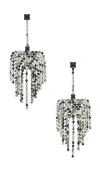 Isabel Marant Faye Crystal-fringe Earrings In Metallic