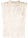 Isabel Marant Semi-sheer Knitted Top In Neutrals
