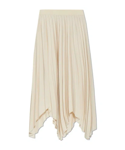 Isabel Marant Felixa Asymmetrical Hem Midi Skirt In Brown