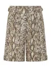 Isabel Marant Felize Printed Bermuda Shorts In Beige