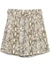 Isabel Marant Felize Printed Bermuda Shorts In Nude