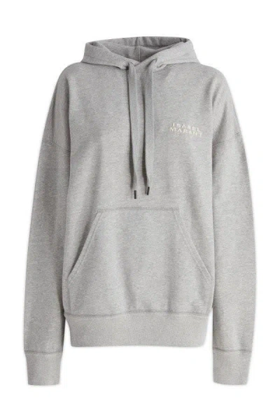 Isabel Marant Logo-embroidered Oversized Hoodie In Grey