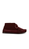 Isabel Marant Felsa Fringed Tasseled Leather-trimmed Suede Ankle Boots In Burgundy
