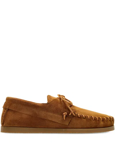 Isabel Marant Fenlis Suede Boat Shoes In Brown