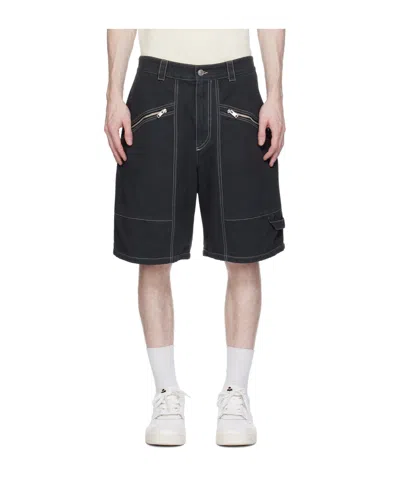 Isabel Marant Black Feoni Shorts In 02fk Faded Black