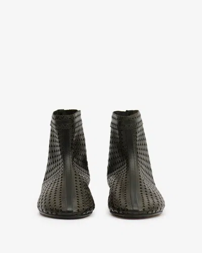 Isabel Marant Ferix Perforated Boots In Black