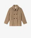 Isabel Marant Pinstripe Double-breasted Fiby Coat In Brown