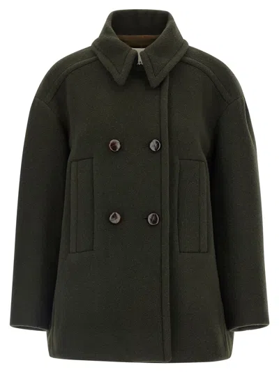 Isabel Marant Fiby Coat In Green