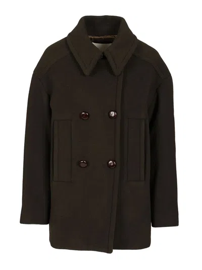 Isabel Marant Fiby Coat In Green