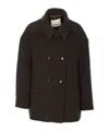 Isabel Marant Fiby Double Breasted Wool Blend Coat Clothing In Burgundy