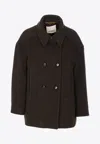 Isabel Marant Fiby Double Breasted Wool Blend Coat Clothing In Brown
