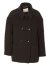 Isabel Marant Fiby Double Breasted Wool Blend Coat Clothing In Green