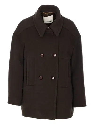 ISABEL MARANT FIBY DOUBLE BREASTED WOOL BLEND COAT