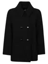 Isabel Marant Wool Blend Fiby Coat With Collared Neck In Black