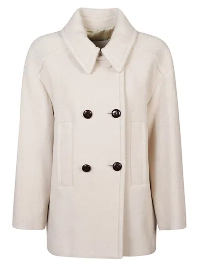 Isabel Marant Fiby Wool Coat In Neutral