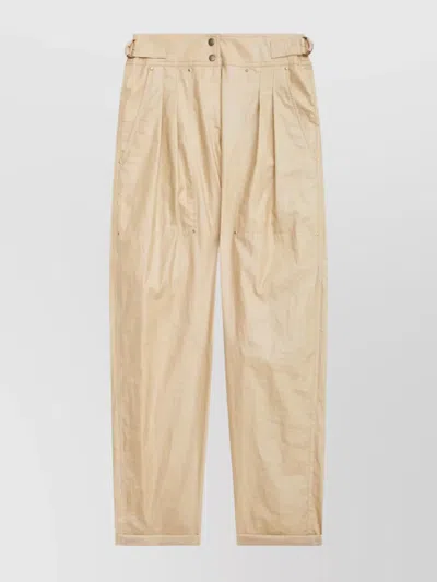 Isabel Marant Fidji Trousers Adjustable Waistband In Beige