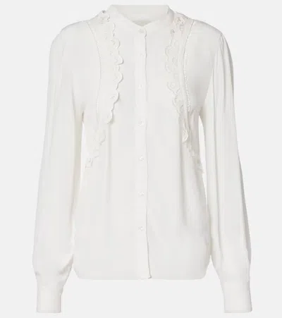 Isabel Marant Filippa Broderie Anglaise Top In White