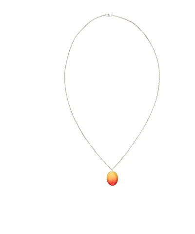 Isabel Marant Brand Pendant Necklace In Orange