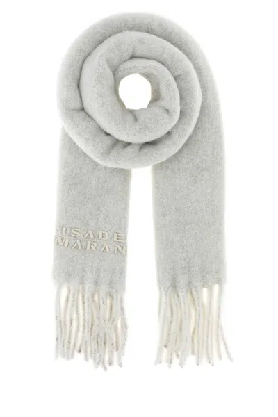 Isabel Marant Firny Alpaca-blend Scarf With Soft Feel In Gray