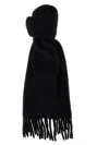 Isabel Marant Firny Scarf With Fringes In Black