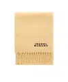 Isabel Marant Firny Fringed Embroidered Alpaca-blend Scarf In Brown
