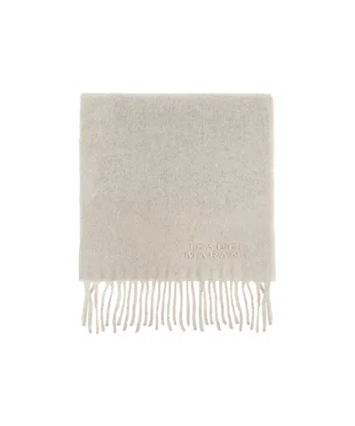 Isabel Marant Firny Fringed Scarf In Gray