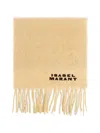 Isabel Marant Firny Fringed Embroidered Alpaca-blend Scarf In Neutral