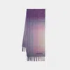 Isabel Marant Logo Embroidered Fringed-edge Scarf In Purple
