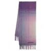 Isabel Marant Logo Embroidered Fringed-edge Scarf In Purple