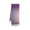 Isabel Marant Logo Embroidered Fringed-edge Scarf In Purple