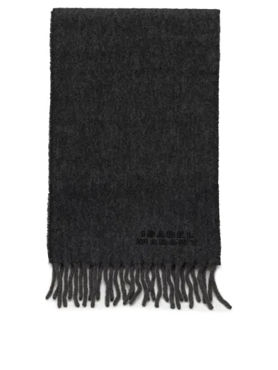 Isabel Marant Firny Fringed Scarf In Gray
