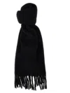 Isabel Marant Firny Scarf With Fringes In Black