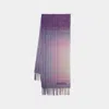 Isabel Marant Logo Embroidered Fringed-edge Scarf In Purple