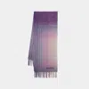Isabel Marant Logo Embroidered Fringed-edge Scarf In Purple