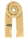 Isabel Marant Firny Fringed Embroidered Alpaca-blend Scarf In Yellow