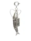 Isabel Marant Fish Domino Keyring In Metallic