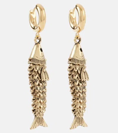 Isabel Marant Fish Drop Earrings In Silver
