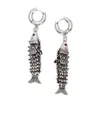Isabel Marant River Fish Drop Hoop Earrings Pair In Gray