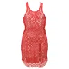 Isabel Marant Fishnet Tank Top In Red Polyester In Red