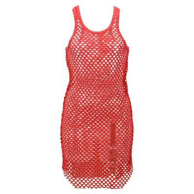 Isabel Marant Fishnet Tank Top In Red Polyester